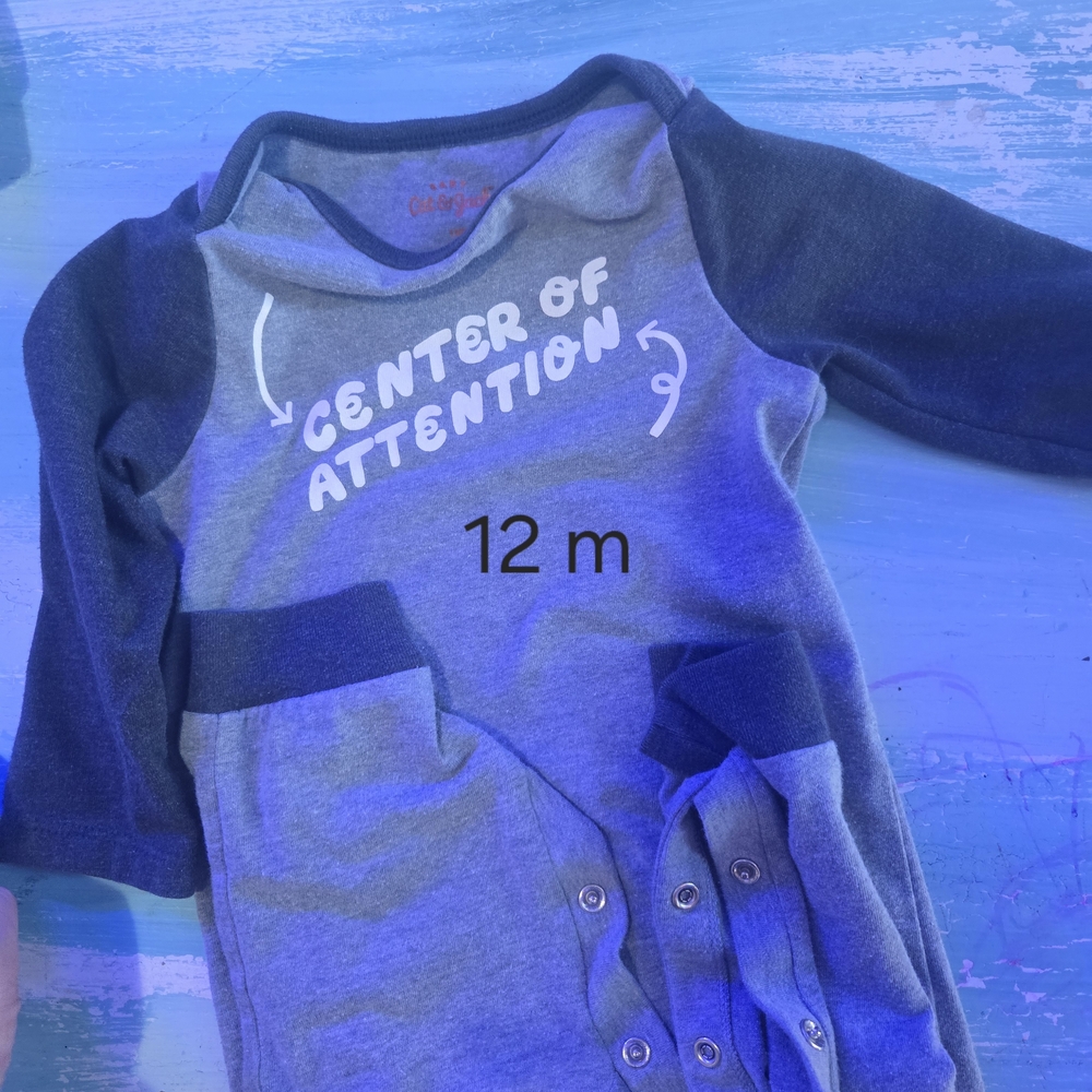Carter's Gray and Blue Bodysuit